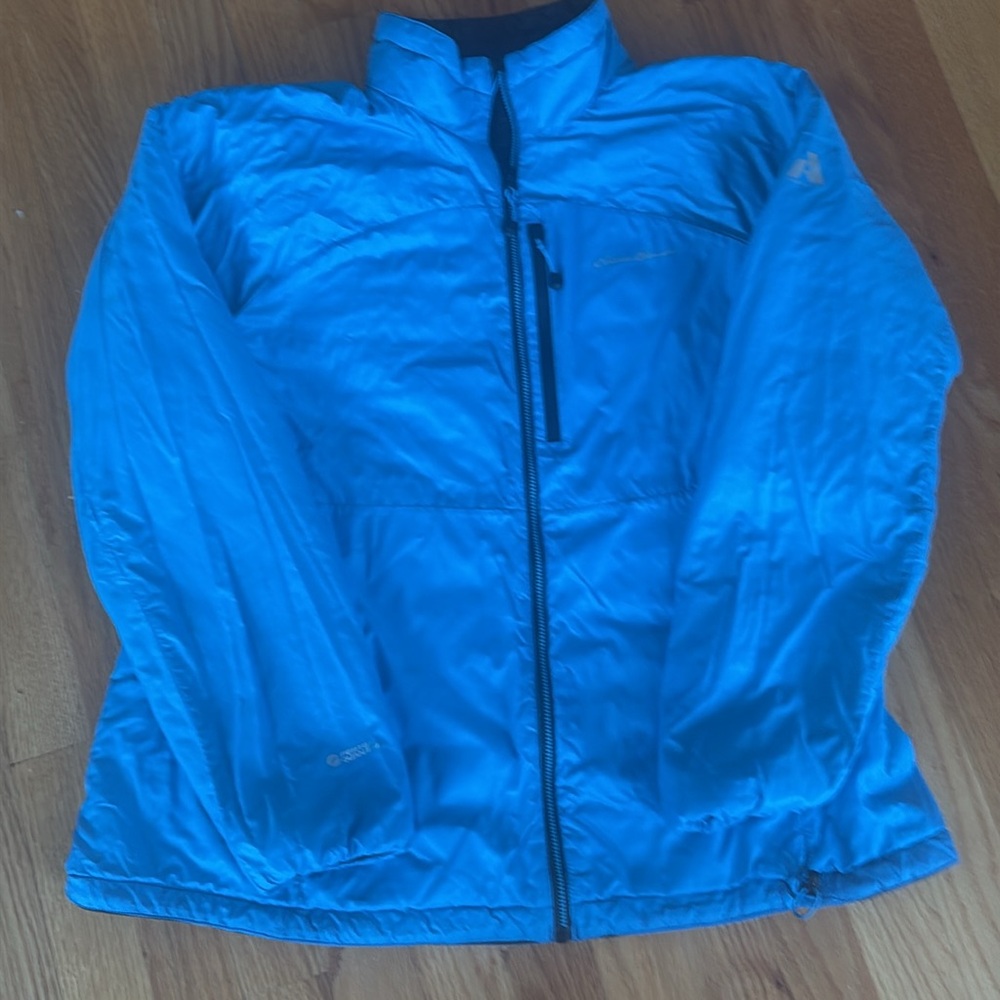 EDDIE BAUER REVERSIBLE LIGHTWEIGHT BLUE/BLACK JACKET (XL) - Picture 2 of 14